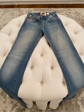 Y2K PARASUCO Flared Ultra Low Rise Jeans sz 24